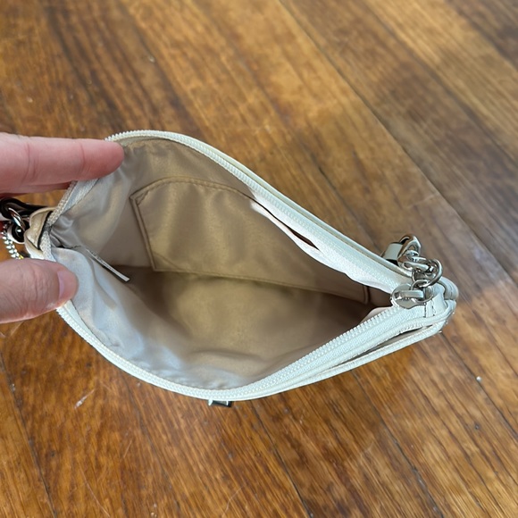 Coach White Pearl Leather Wristlet - Picture 6 of 8